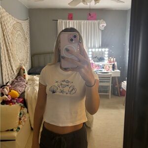 small white shein top